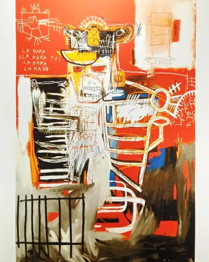 Online Pamono After Jean-Michel Basquiat, Composition, Limited Edition Lithograph, 1980s