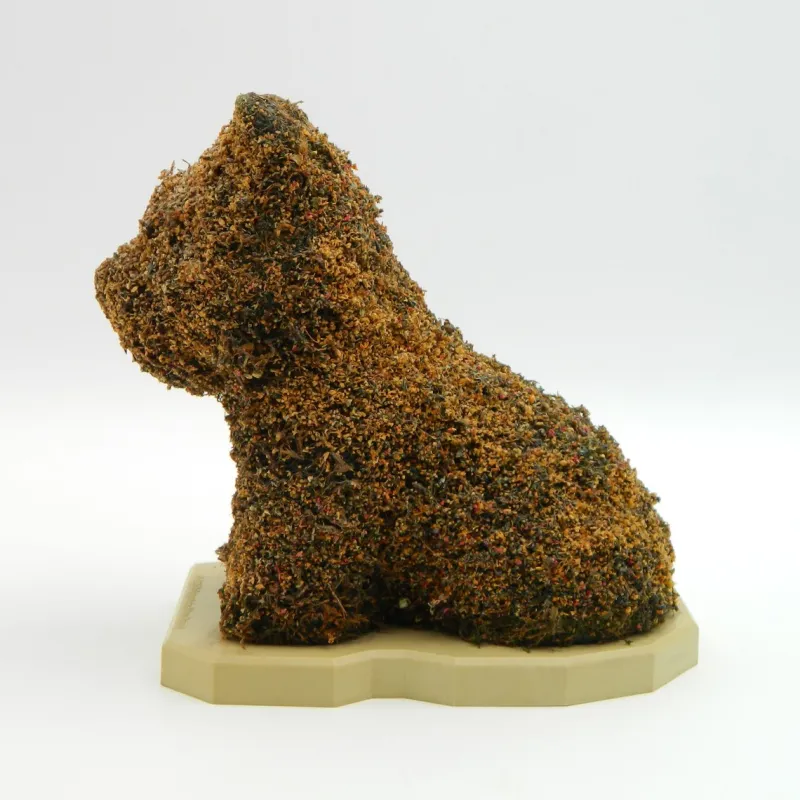 Pamono After Jeff Koons, Puppy Sculpture from Guggenheim Museum Bilbao, 1998, Plastic with Dried Flowers> Sculpture