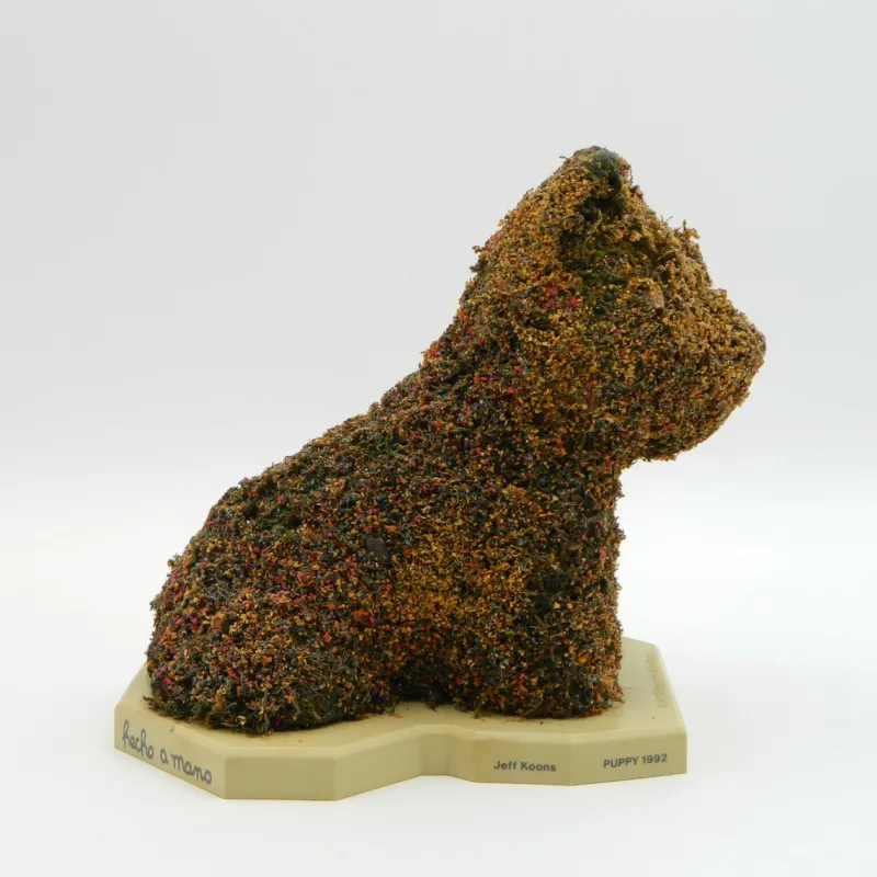 Pamono After Jeff Koons, Puppy Sculpture from Guggenheim Museum Bilbao, 1998, Plastic with Dried Flowers> Sculpture