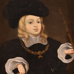 Pamono After Juan Bautista Martínez Del Mazo, Charles II King of Spain Portrait as a Child, 1667, Oil on Canvas, Framed><noscript><img width=
