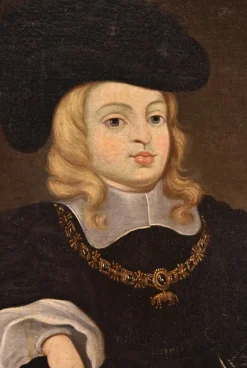 Pamono After Juan Bautista Martínez Del Mazo, Charles II King of Spain Portrait as a Child, 1667, Oil on Canvas, Framed><noscript><img width=