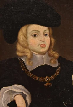 Pamono After Juan Bautista Martínez Del Mazo, Charles II King of Spain Portrait as a Child, 1667, Oil on Canvas, Framed><noscript><img width=