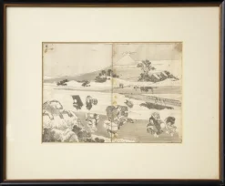 Discount Pamono After K. Hokusai, View of Mount Fuji, Woodcut, 1878, Framed