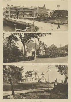 Pamono After Kleingrothe, One Leaf of Kuala Lumpur, Three Views of Malaysia, 1907, Photographic Heliogravure><noscript><img width=