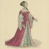 Pamono After Louis Marie Lanté, Anne Boleyn, Queen of England, Handcoloured Engraving, 1900> Prints & Multiples