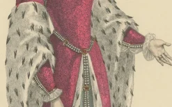 Pamono After Louis Marie Lanté, Anne Boleyn, Queen of England, Handcoloured Engraving, 1900><noscript><img width=