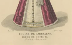 Pamono After Louis Marie Lanté, Costume of Louise De Lorraine, Queen of France, 1900, Print><noscript><img width=