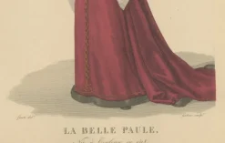 Pamono After Louis Marie Lanté, La Belle Paule, Toulouse Beauty, Handcoloured Engraving, 1900> Prints & Multiples