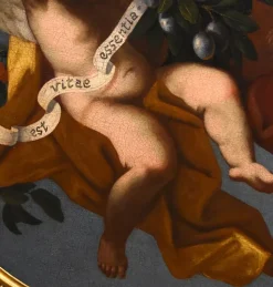 Pamono After Luigi Garzi, Angels, Flowers & Fruit, 1700, Oil on Canvas><noscript><img width=
