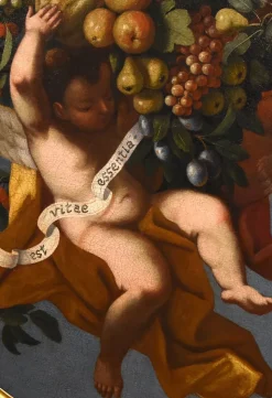 Pamono After Luigi Garzi, Angels, Flowers & Fruit, 1700, Oil on Canvas><noscript><img width=