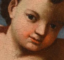 Pamono After Luigi Garzi, Angels, Flowers & Fruit, 1700, Oil on Canvas><noscript><img width=