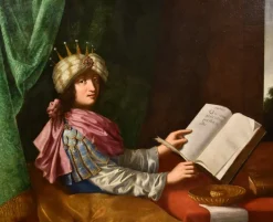 Pamono After Michele Desubleo, Portrait of King Solomon, 1650, Oil on Canvas><noscript><img width=
