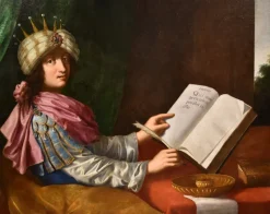 Pamono After Michele Desubleo, Portrait of King Solomon, 1650, Oil on Canvas><noscript><img width=