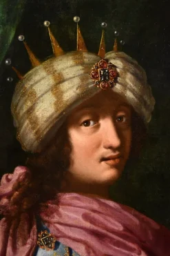 Pamono After Michele Desubleo, Portrait of King Solomon, 1650, Oil on Canvas><noscript><img width=