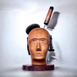 Pamono After Raoul Hausmann, Mechanical Head, 1970s, Wood><noscript><img width=