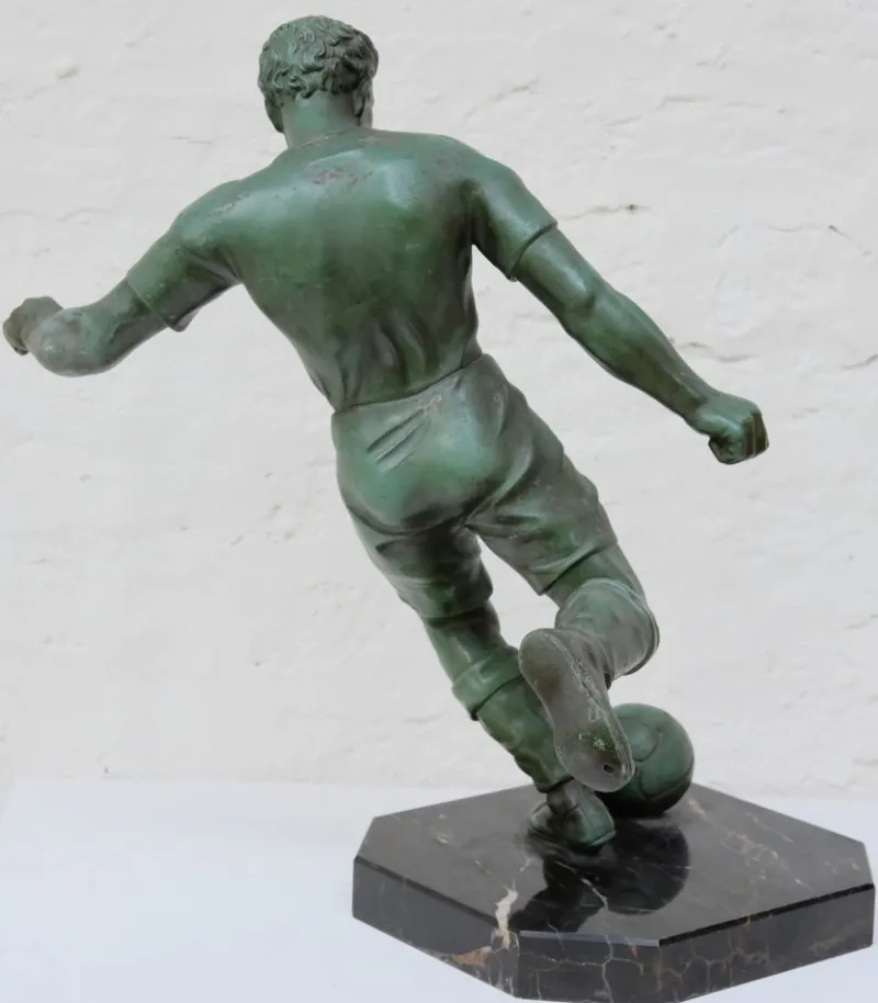 Pamono After Raymond Tschudin, Footballer, 1930s, Metal