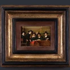 Pamono After Rembrandt, Figurative Scenes, 1890s, Oil Paintings, Framed, Set of 2><noscript><img width=