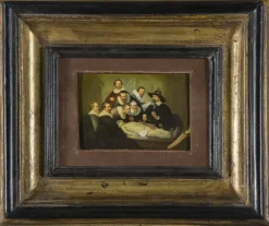 Pamono After Rembrandt, Figurative Scenes, 1890s, Oil Paintings, Framed, Set of 2><noscript><img width=