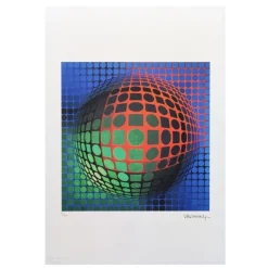 Discount Pamono After Victor Vasarely, Op Art Composition, Lithograph, 1970s