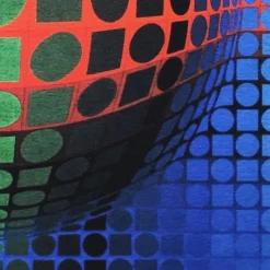 Discount Pamono After Victor Vasarely, Op Art Composition, Lithograph, 1970s