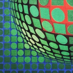 Discount Pamono After Victor Vasarely, Op Art Composition, Lithograph, 1970s