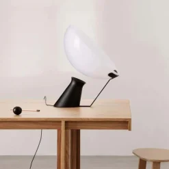 Best Pamono Aida Aluminium and Glass Table Lamp by Angelo Mangiarotti for House of Finn Juhl
