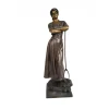 Pamono A.J. Scotte, Harvesting Girl Statue, 1890s-1900s, Metal