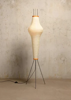New Pamono Akari Model 14a Light Sculpture in Washi Paper and Bamboo by Isamu Noguchi