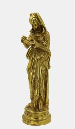Pamono Albert-Ernest Carrier-Belleuse, Reading Woman, 1880, Bronze> Art Nouveau