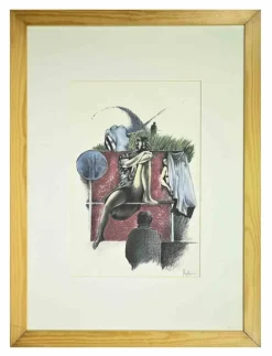 Best Pamono Alberto Inglesi, A Girl, Mixed Media on Paper, 2004