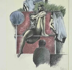 Best Pamono Alberto Inglesi, A Girl, Mixed Media on Paper, 2004