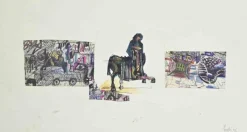 Pamono Alberto Inglesi, Composition, Mixed Media on Paper, 1996> Work On Paper