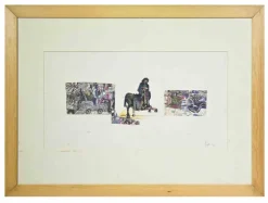 Pamono Alberto Inglesi, Composition, Mixed Media on Paper, 1996> Work On Paper