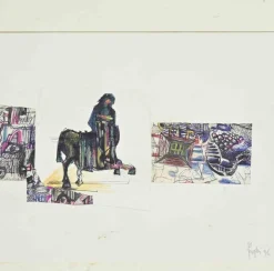 Pamono Alberto Inglesi, Composition, Mixed Media on Paper, 1996><noscript><img width=