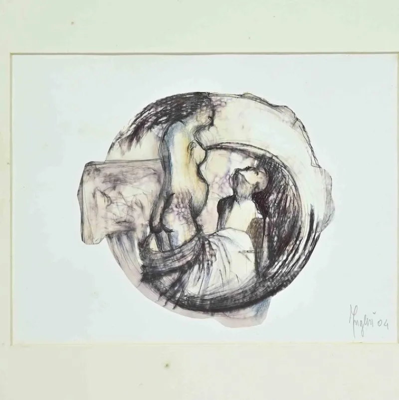 Online Pamono Alberto Inglesi, Figures, Mixed Media, 2004