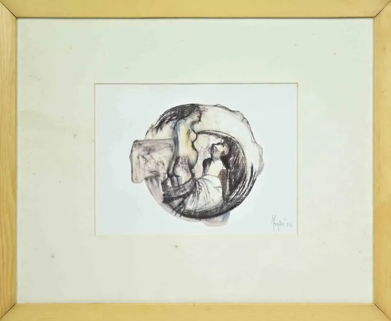 Online Pamono Alberto Inglesi, Figures, Mixed Media, 2004