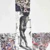 Hot Pamono Alberto Inglesi, Surreal Composition, Mixed Media on Paper, 1996