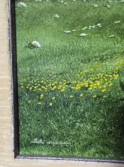 Hot Pamono Alberto Vespaziani, A Mountain Meadow, 1970s, Oil on Canvas, Framed