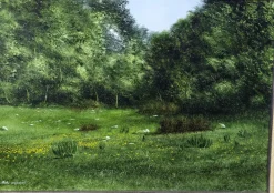 Hot Pamono Alberto Vespaziani, A Mountain Meadow, 1970s, Oil on Canvas, Framed