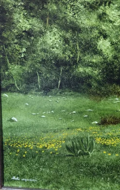Hot Pamono Alberto Vespaziani, A Mountain Meadow, 1970s, Oil on Canvas, Framed