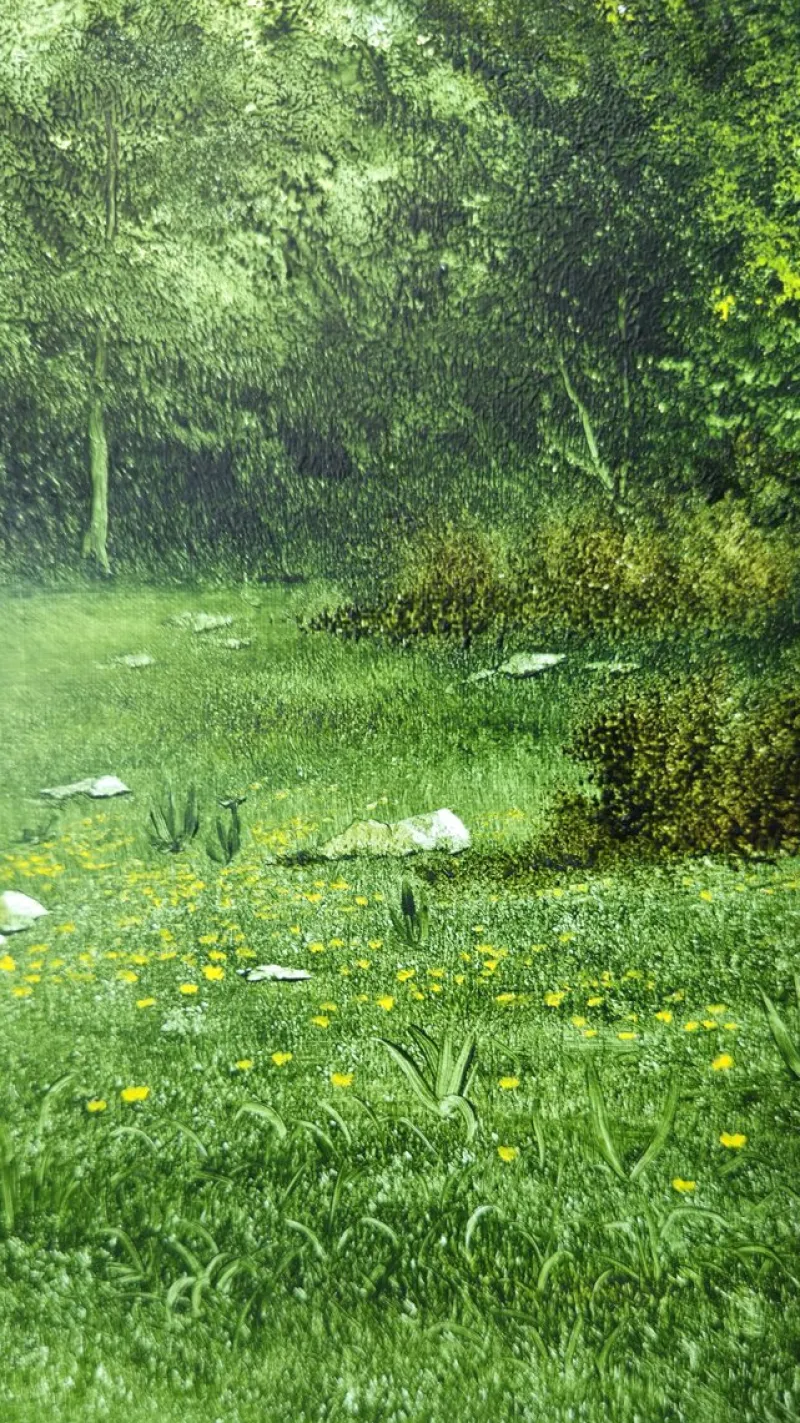 Hot Pamono Alberto Vespaziani, A Mountain Meadow, 1970s, Oil on Canvas, Framed