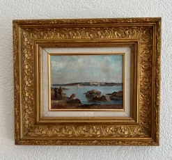 Pamono Alberto Vianelli, Pêcheurs, Oil on Cardboard, Framed> Impressionist