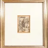 Pamono Albrecht Durer, Lady and Landsknecht, Woodcut, Framed> Old Masters|Prints & Multiples