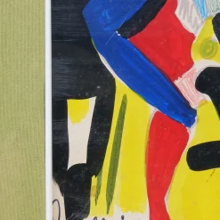 Online Pamono Aldo Gentilini, Composition, Mixed Media on Masonite, 1970s, Framed
