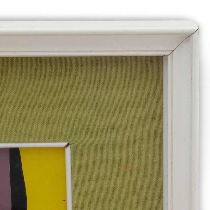 Online Pamono Aldo Gentilini, Composition, Mixed Media on Masonite, 1970s, Framed
