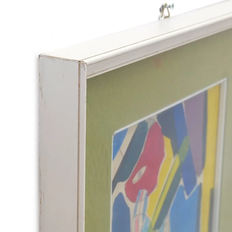 Online Pamono Aldo Gentilini, Composition, Mixed Media on Masonite, 1970s, Framed