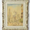 Pamono Alessandro Catalani, Urban View, 1930s, Watercolor, Framed> Art Deco|Work On Paper