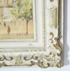 Pamono Alessandro Catalani, Urban View, 1930s, Watercolor, Framed><noscript><img width=