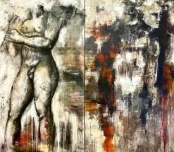 Pamono Alessandro La Motta, The Fall of the Giants, 2012, Oil Paintings on Canvas, Set of 2><noscript><img width=