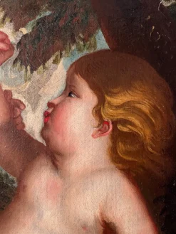 Online Pamono Alessandro Leone Varotari / Padovanino, Putti, Oil on Canvas, 17th Century, Framed